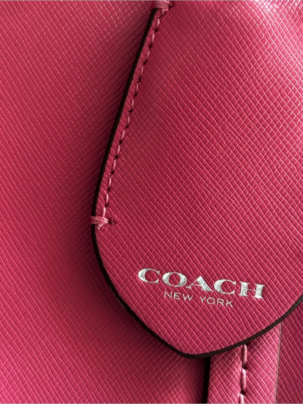 COACH Peyton Cora Domed Satchel in Pink Saffiano Leather - Picture 8 of 12